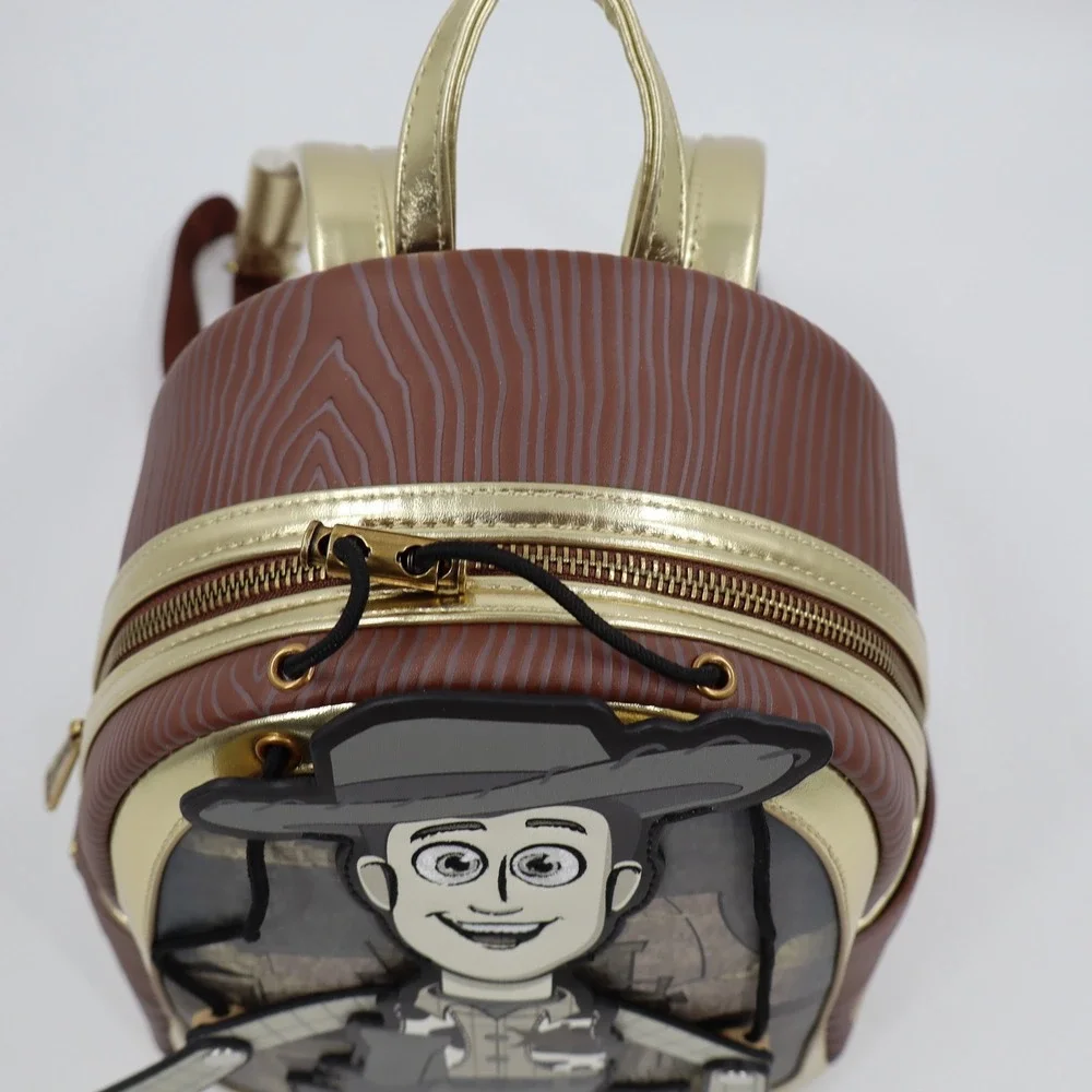 Loungefly‎ Toy Story Woody's Roundup Mini Backpack Womens OS Brown Gold Moveable